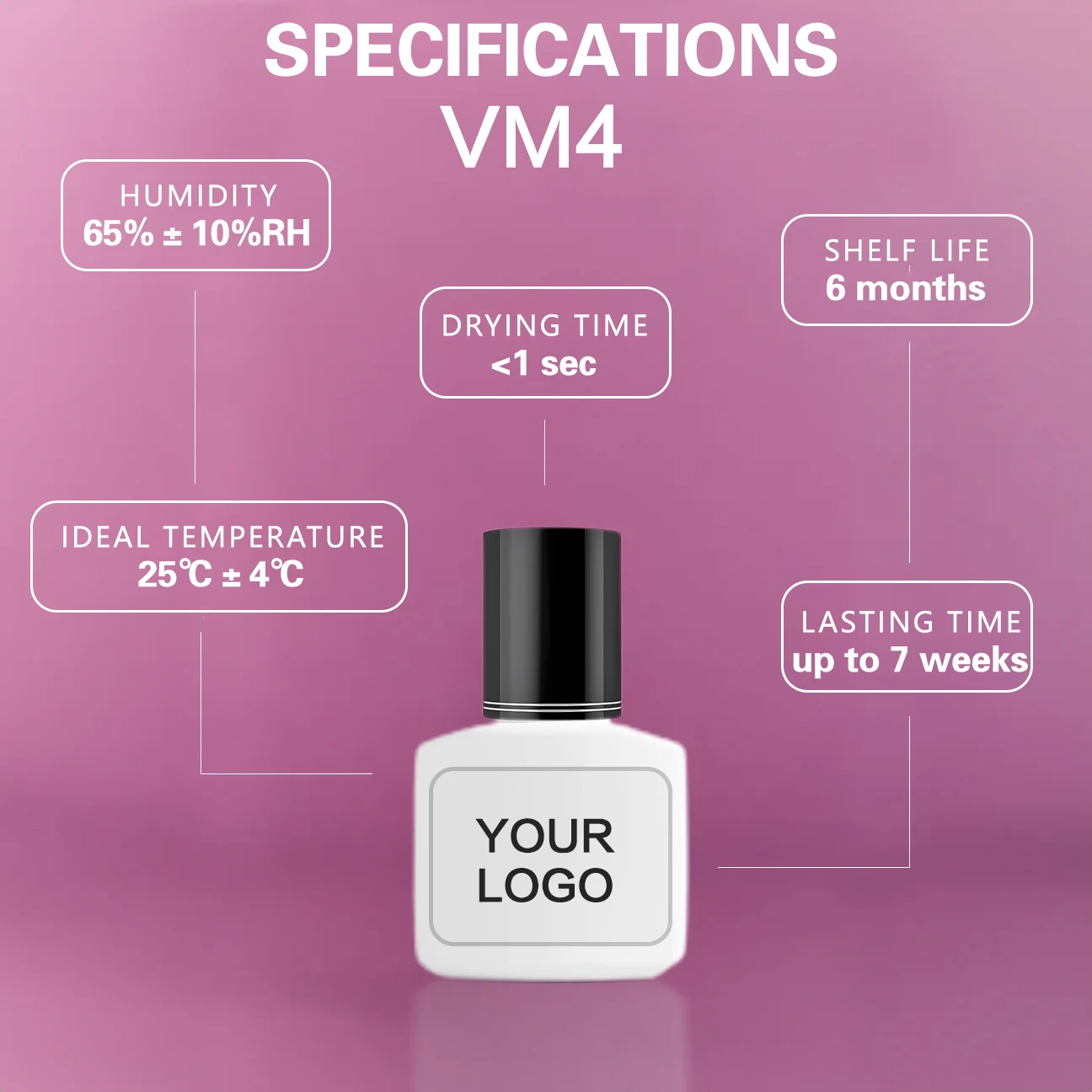 5ml VM4 Super Strong 0.5s Waterproof Long-Lasting Lash Glue for High-Demand Salons