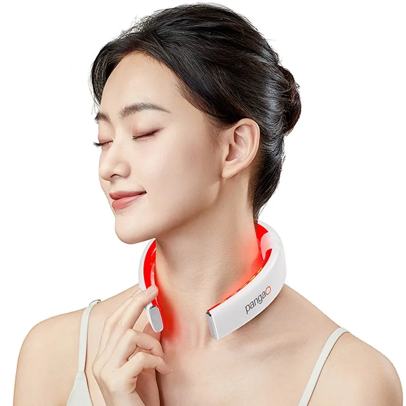 Intelligent electric smart wireless infrared heating red light therapy cervical pull traction relaxation neck massager