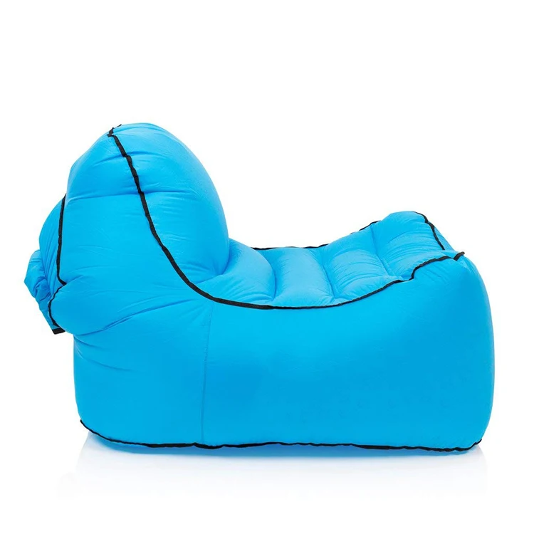 Hot sale amazon inflatable chairs lounger bean bag chairs, Air Free Filling inflatable sleeping bag