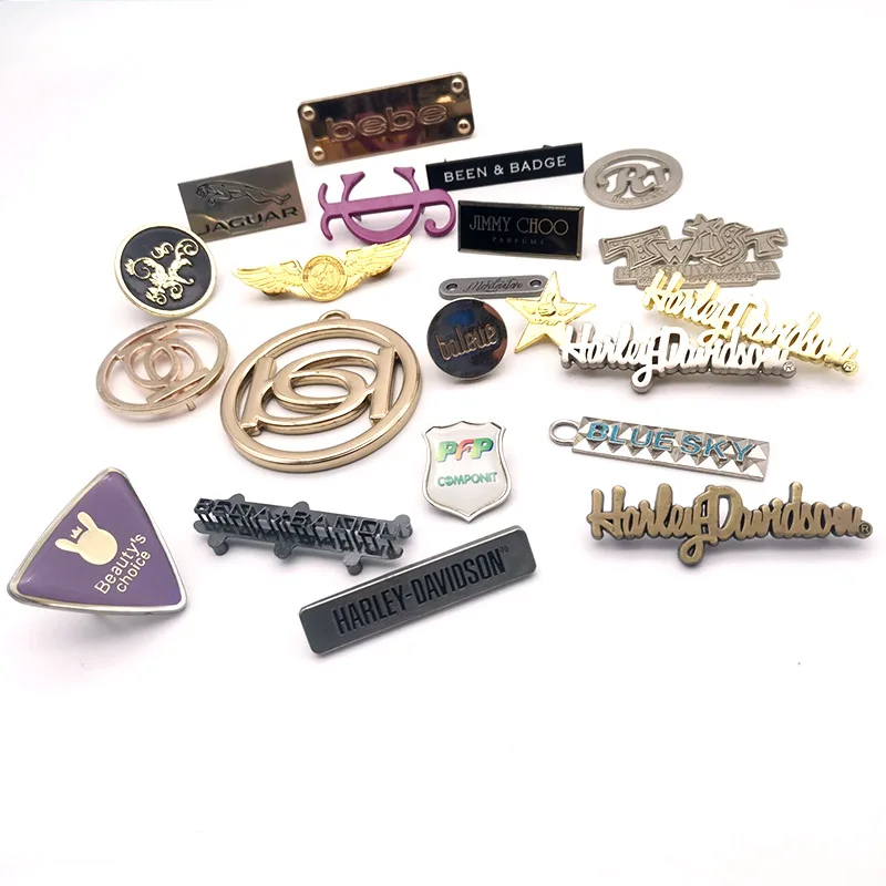 Name tags handbag metal label dog purse tags logo design for sunglasses bag