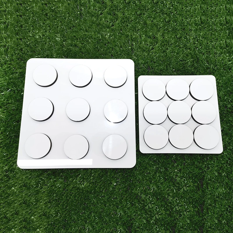 5 inch 7 inch DIY Sublimation Blank Tic Tac Toe MDF wood photo board game with 9 chips