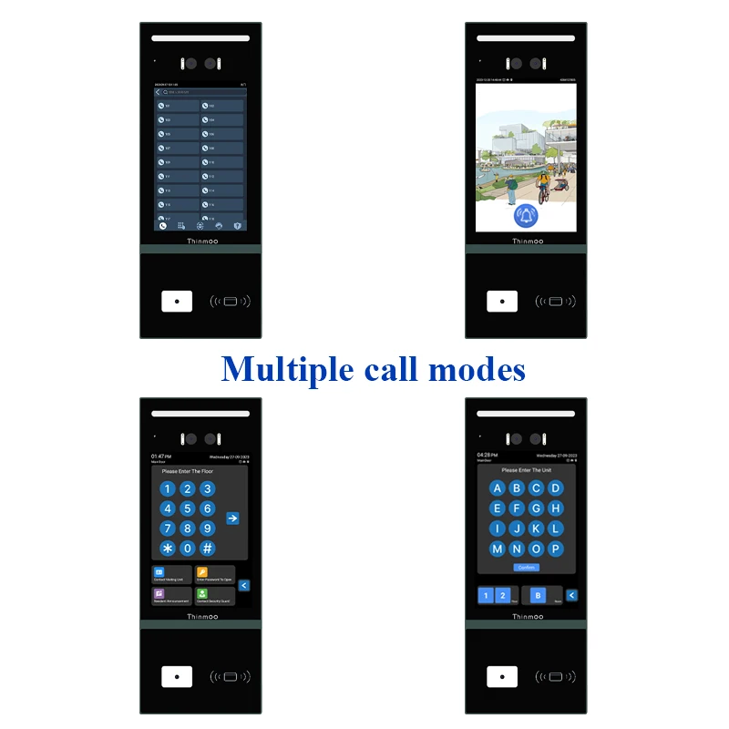 Android Video intercom Face Recognition 8Inch Door Phone Custom for Multi-apartment