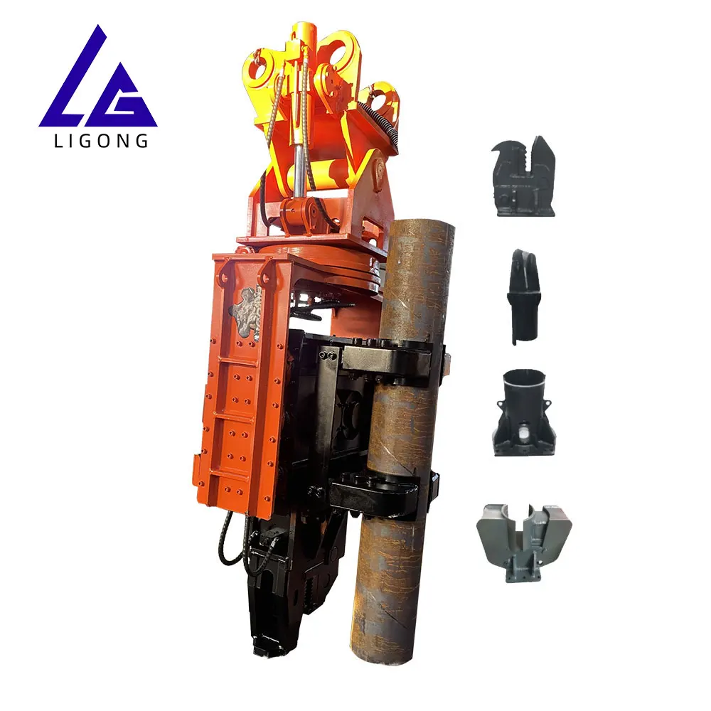 Effortless Installation With Side Grip Vibro Hammer Sheet Pile Driver Pilling solar pile with 20-30ton excavator