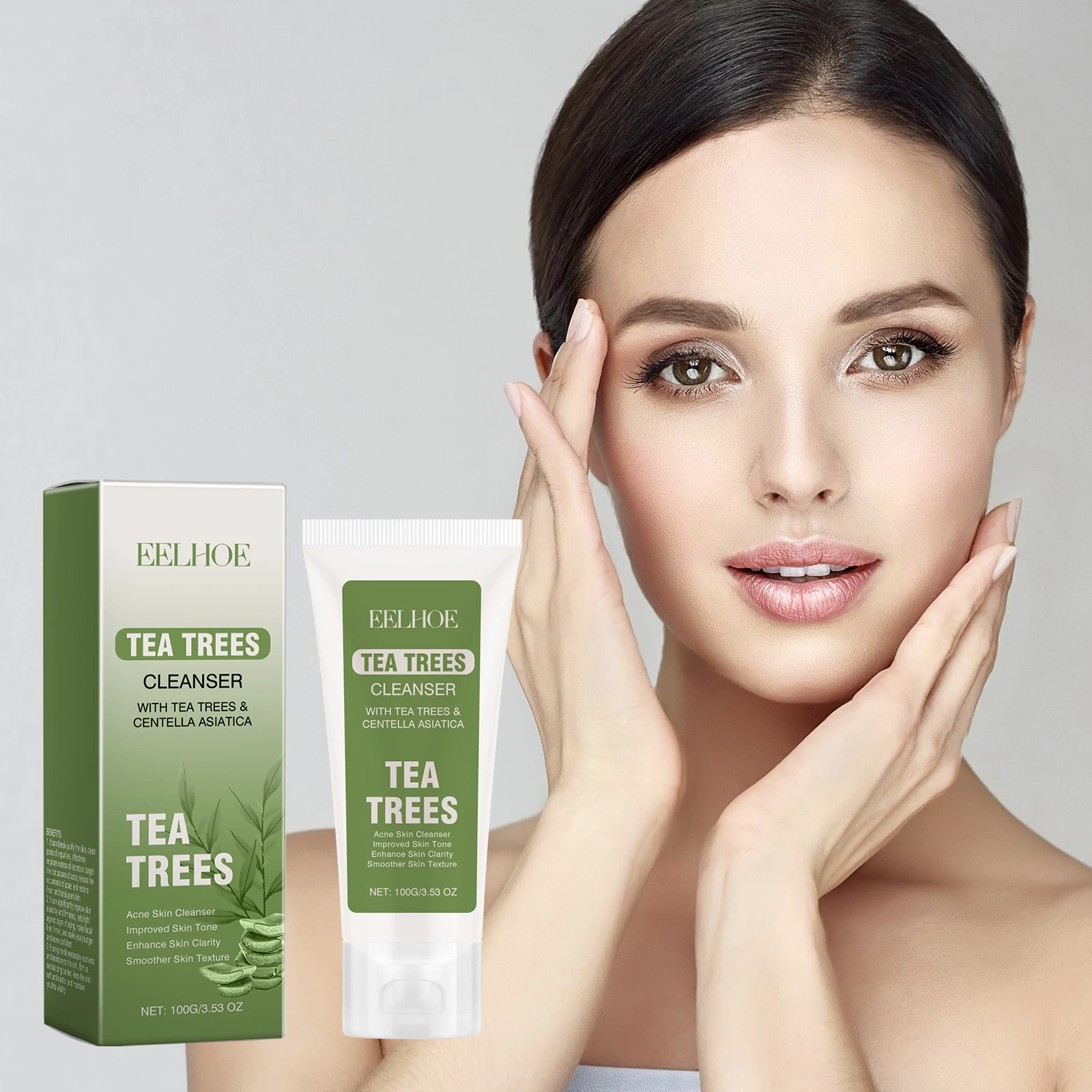 Wholesale Effective Deep Clean Facial Cleanser Blackhead Removing Moisturize Control Oil Whitening Natural Tea Trees Face Wash