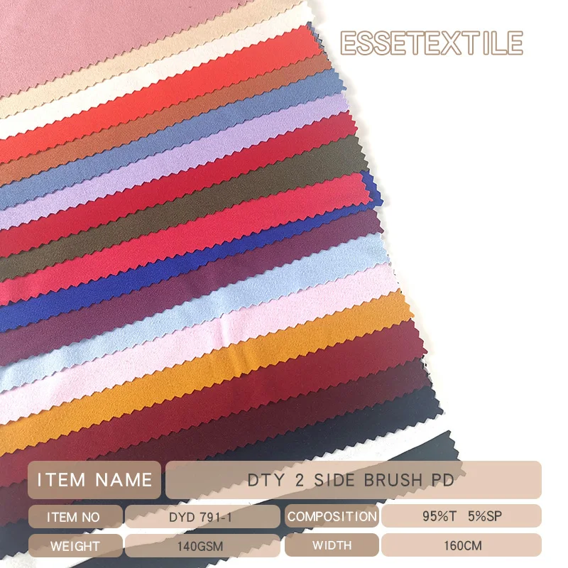 PERU TELA PIEL DE DURAZNO DTY PEACH SKIN cheap fabric spandex brushed jersey fabric solid  knitted textile for dress