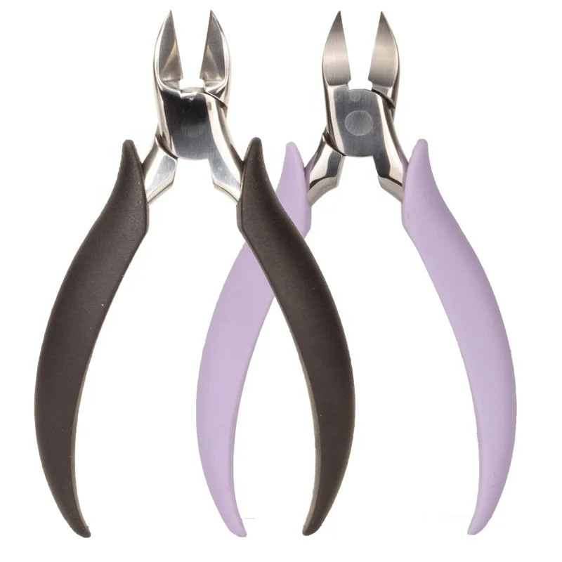 Purple Black Pedicure Professional Podiatrist Stainless Steel Toenail Ingrown Toe Nail Plier