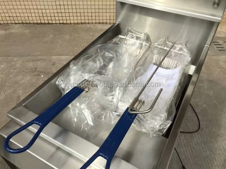 Commercial CE Approved Large tank Double Deep Fryer Compatible with Propane Gas