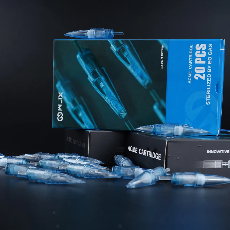 20pcs/Box Wholesale WJX plastic Tattoo Cartridge Needles Disposable Tattoo Cartridge Blue