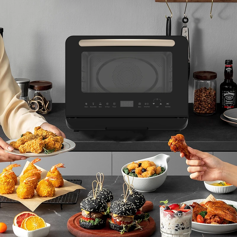 Stainless Steel 20L LED Display Screen Air Fryers Ovens Electric Deep Combined Oven