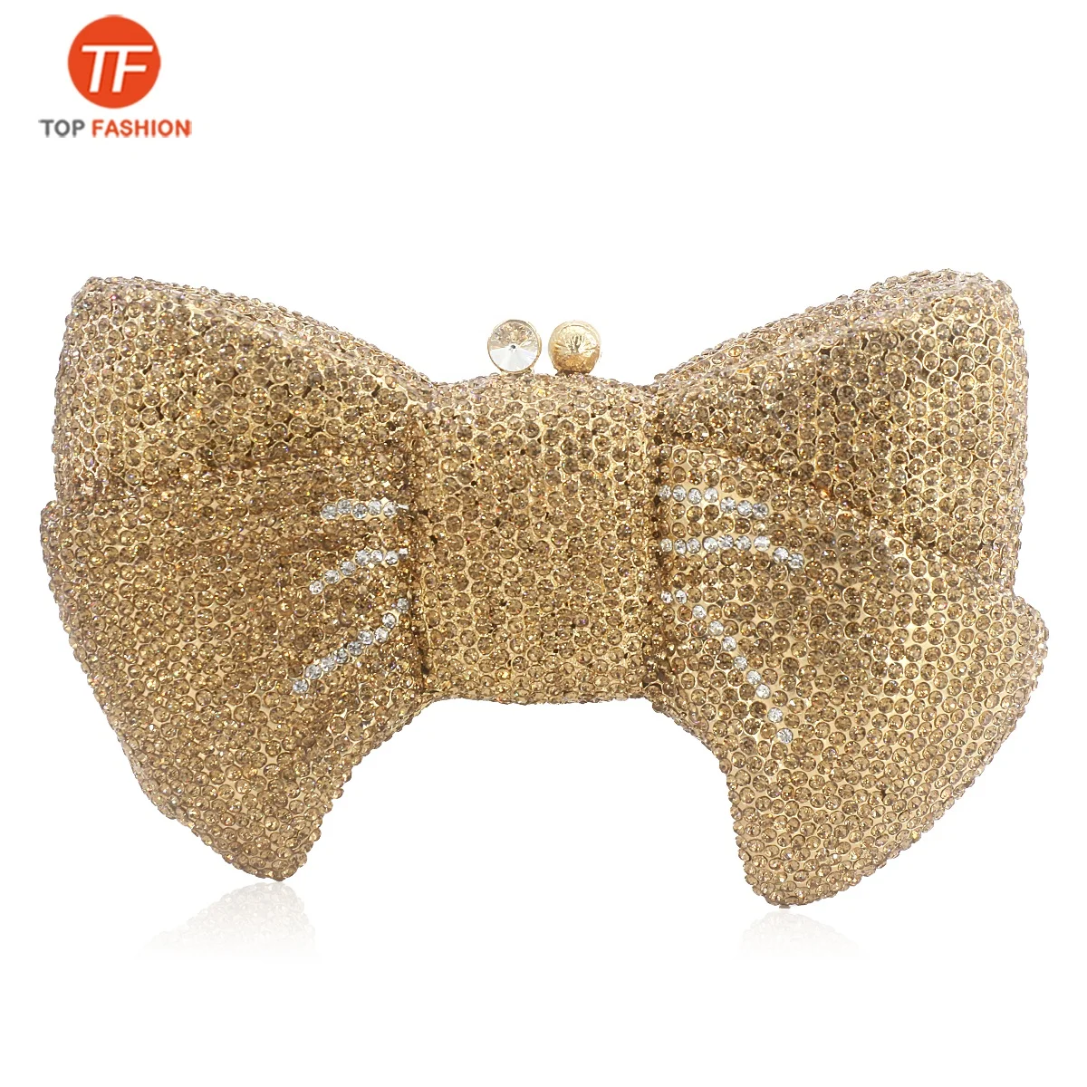 
Factory Wholesales 2021 Crystal Rhinestone Bow Clutch Bag for Formal Party Evening Handbag Jewel Box Minaudere 