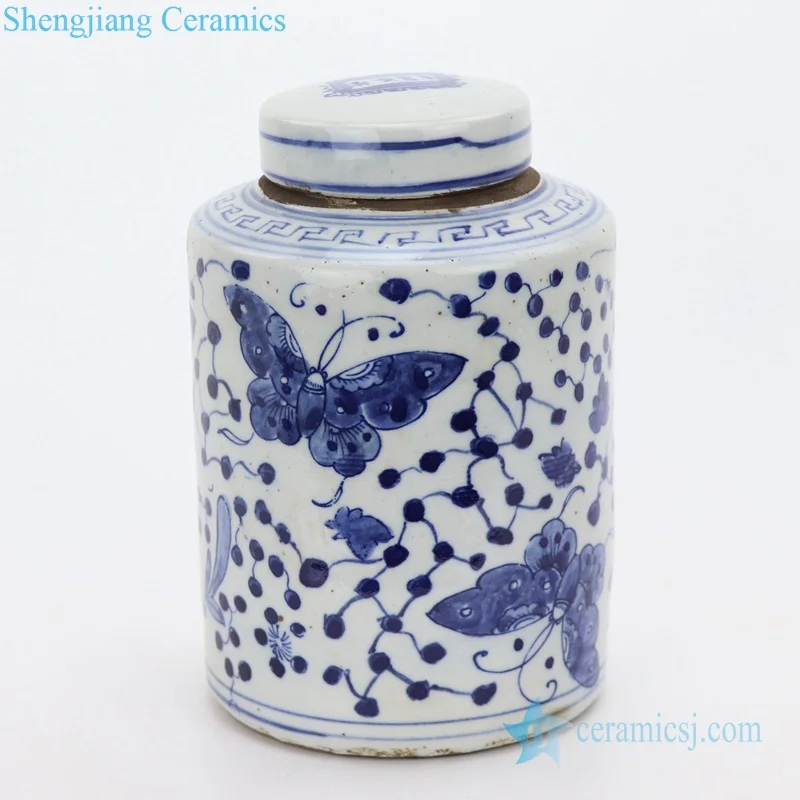 RZKT11-HM Hand painted China antique house decor ceramic tin jars