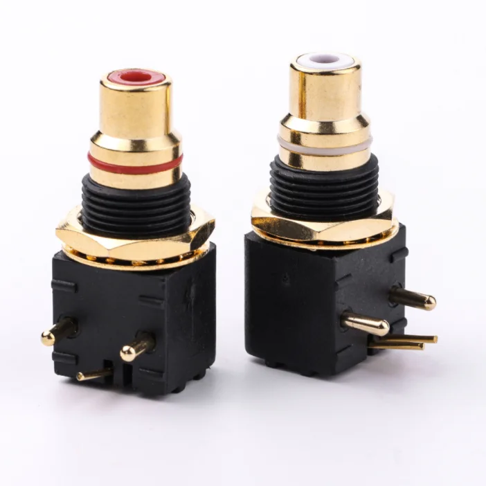 Позолоченный разъем AV RCA Jack, штепсельная плата, Панельное крепление, гнездо, RCA аудио гнездо, Разъемы AV