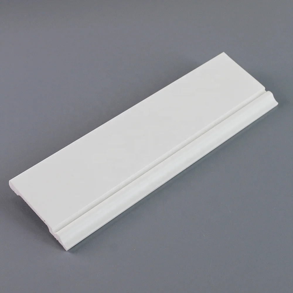 80*10mm PS Waterproof Ceiling Cornice LED Light Flooring Accessories Decorative Flooring Skirting Mouldings Floor Baseboards