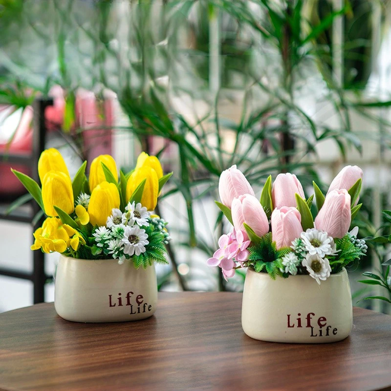 Artificial Flowers Wholesale Flower Pot Artificial Flower Decoration Home Decor