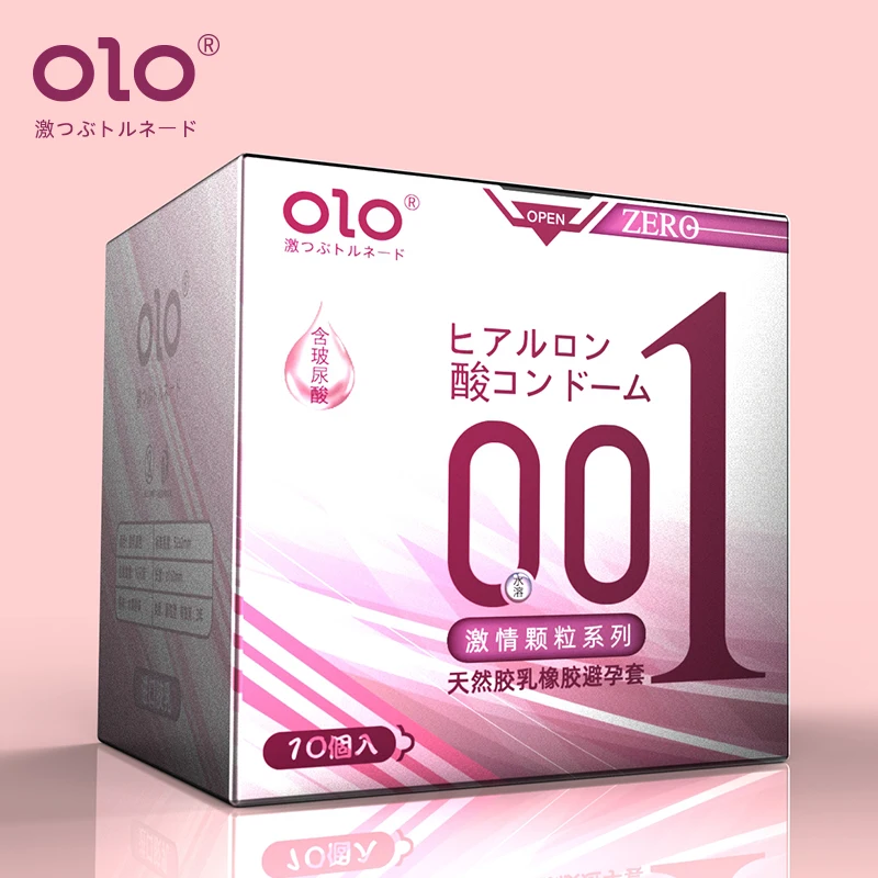 OLO 001 classic special edition gold Natural Latex Ultra Thin Hyaluronic Acid Condoms for men