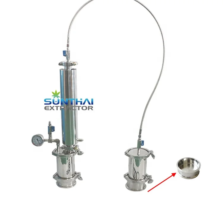 Stainless Steel MINI Top Fill 90g Mini Closed Loop Extractors With Splatter Platter