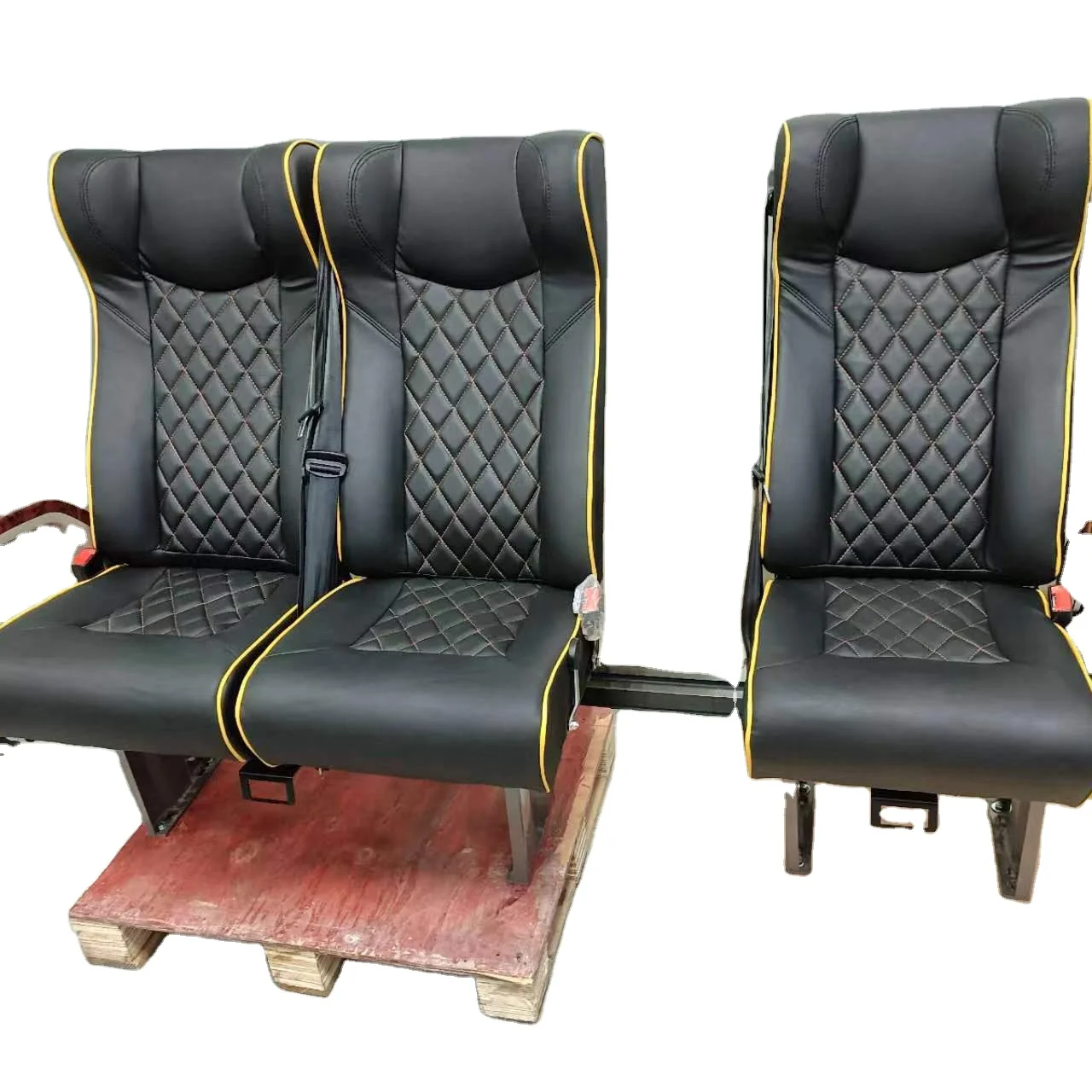 New arrival popular car accessories leather single/double school passenger rear seat with bus table high back bus seat