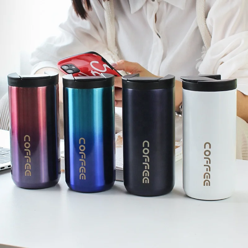 New Wholesale High Quality 304 Stainless Steel Double Wall Portable Food Grade Travel Tumbler Vacuum Coffee Cup With Lids