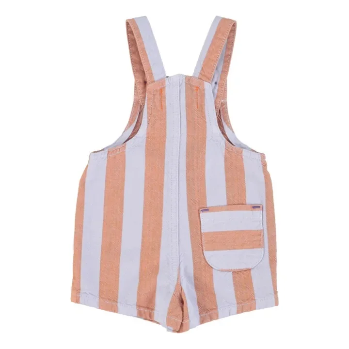 Custom Color Stripe Summer Shorts Overalls Pocket Twill Cotton Children Girls Overalls for Kids