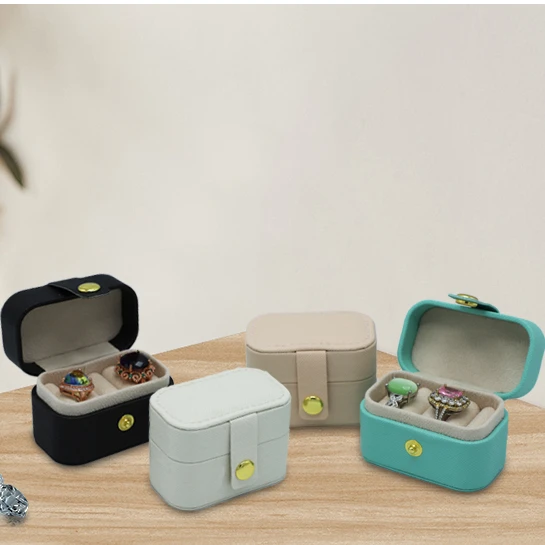Simple Portable Jewelry Box Travel Jewelry Bag Earring Necklace Bracelet Box Mini Small Ring Box 2023 New Girl gift