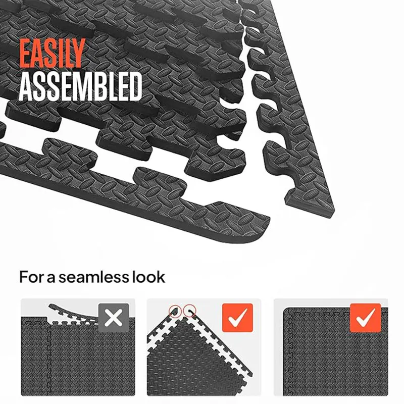 60*1.2cm EVA Multi-color leaf cross pattern foam splicing grounding Fitness Sports yoga mat Welcome to OEM