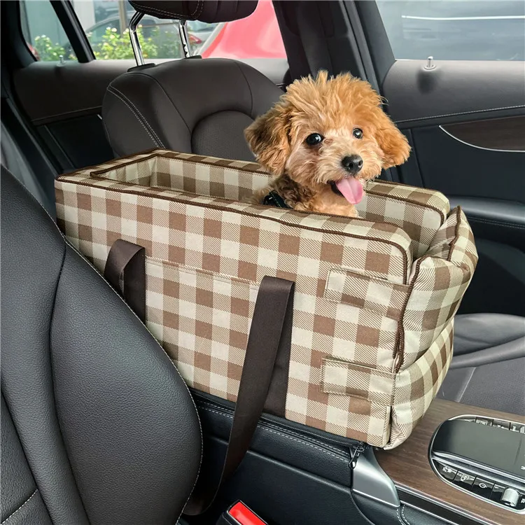 Geerduo Customize Manufacturer Multi-function Outdoor Portable Pet Dog Cat Car Armrest Center Console Seat Booster Carrier Bag