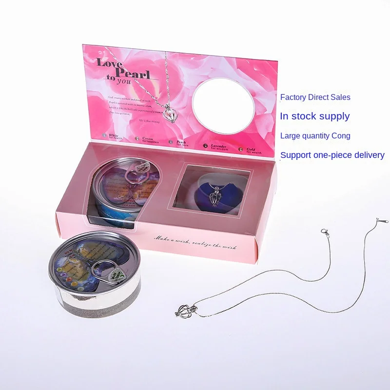 Wholesale Love Oyster Pearl Kit Set Gift Pearl Oyster Necklace Set