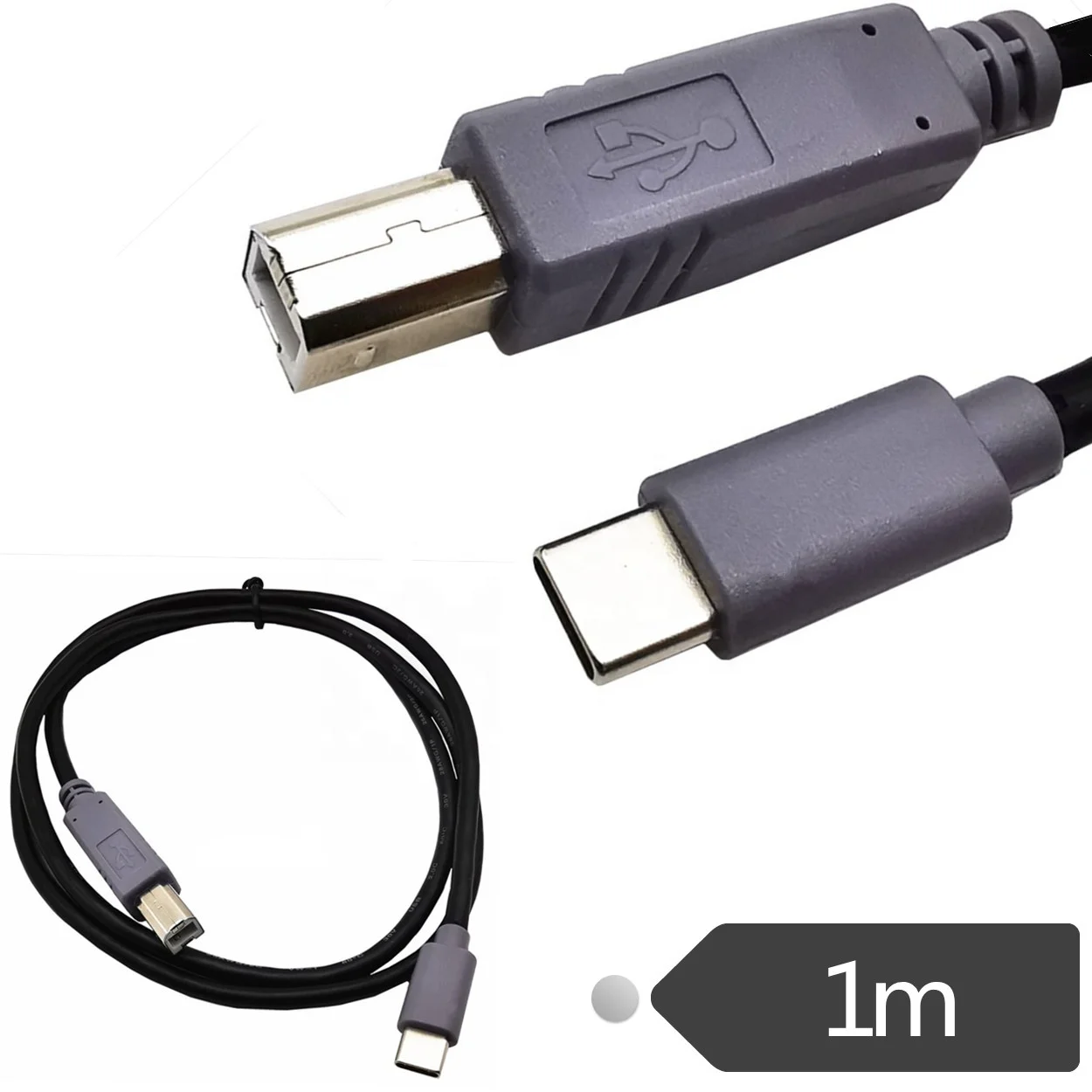 USB Printer Cable USB C 3.1 Male To USB 2.0 Type B Male Square Port Print Electronic Organ Android OTG Electric Piano Cable 1M