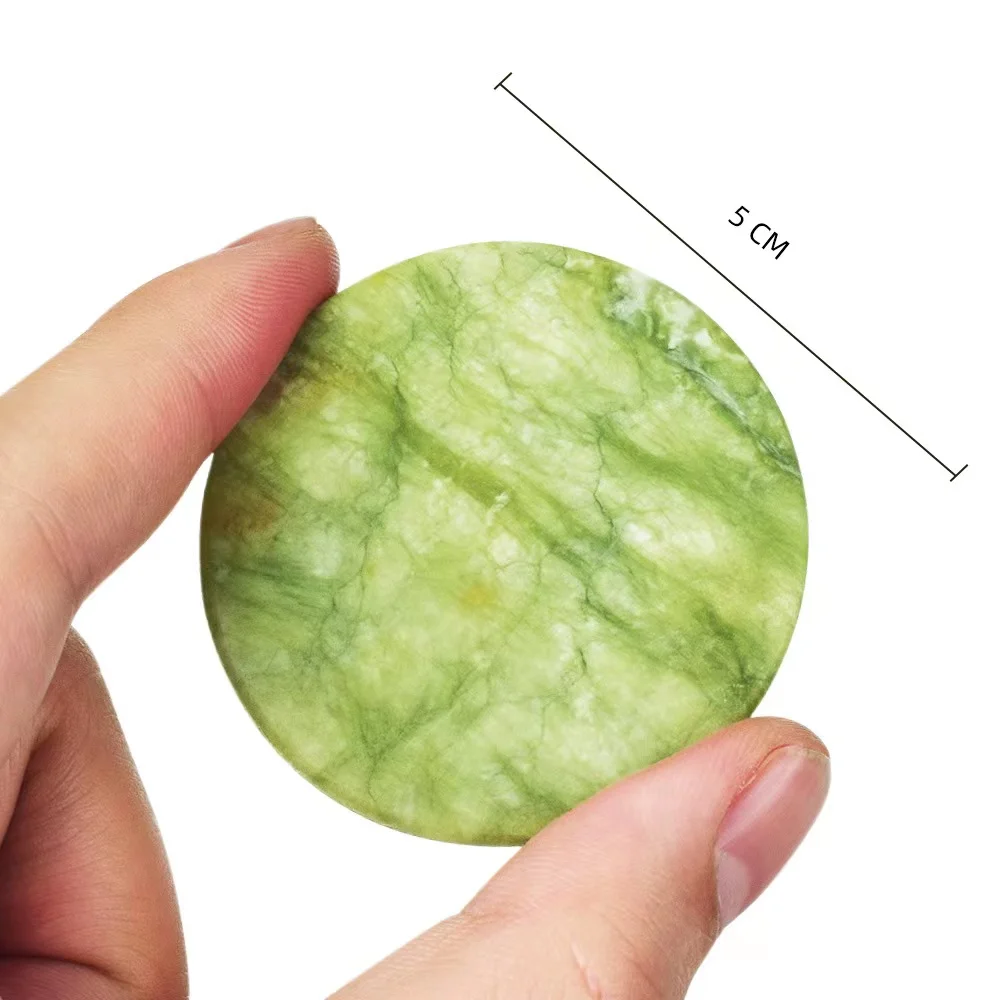 2024 Wholesale Cheap Price Cover Plate Film Eyelash Extension Stone Jade Glue Cover Stickers Round Green Glue Holder Supplier