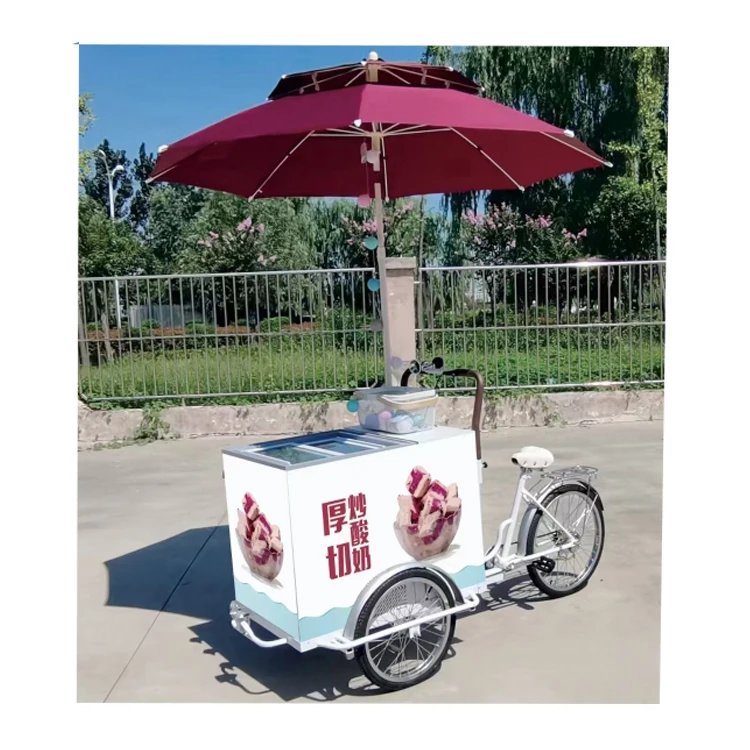 
factory directly supply high end ice cream cart bike mobile ice cream bike for food cart food bike ice cream cart 