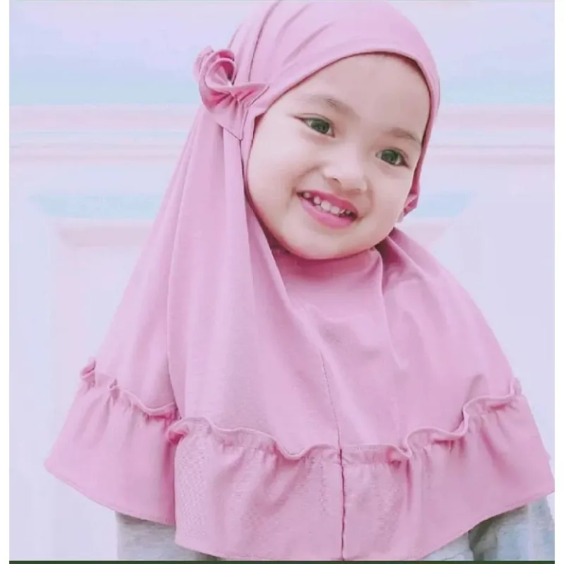 Wholesale 0-3 Years Old Solid Color Little Girl Children Hijab Child Baby Malaysia Turban Hat Instant Jersey Hijab Scarf for Kid