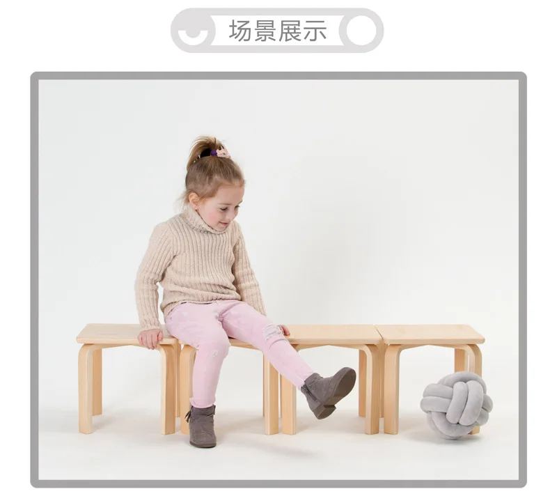 
Customized Children School Home Kindergarten Wooden Chairs Kids Chairs Toddler Wooden Stools Baby room furniture 