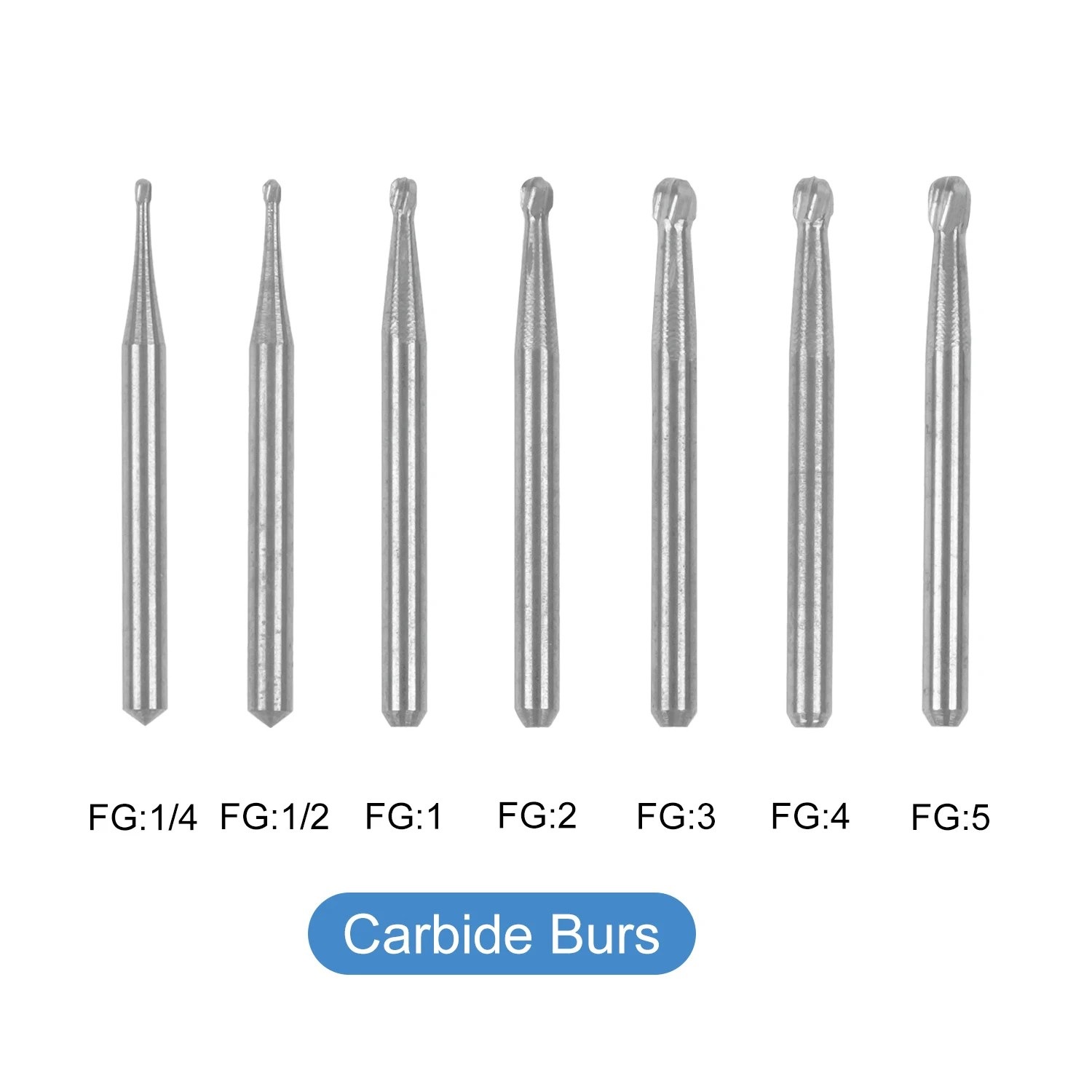 Clinic Tungsten High Speed Carbide FG Drills for High Speed Handpiece Dia.1.6mm Round Bur Dental Lab Equipment