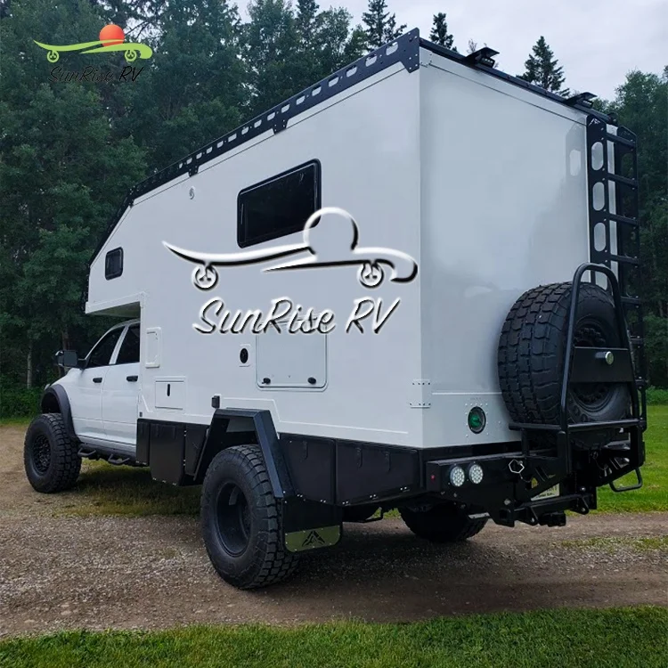 SUNRISE RV slide on camper caravan pick up rv fiberglass truck campers  China Custom flatbed camper with kitchen