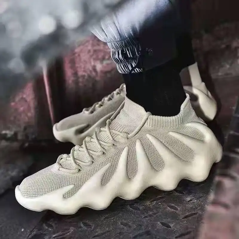 Trendy rubber boys and girls flying woven sport casual shoes athletic fashion sports sneakers dropshipping products