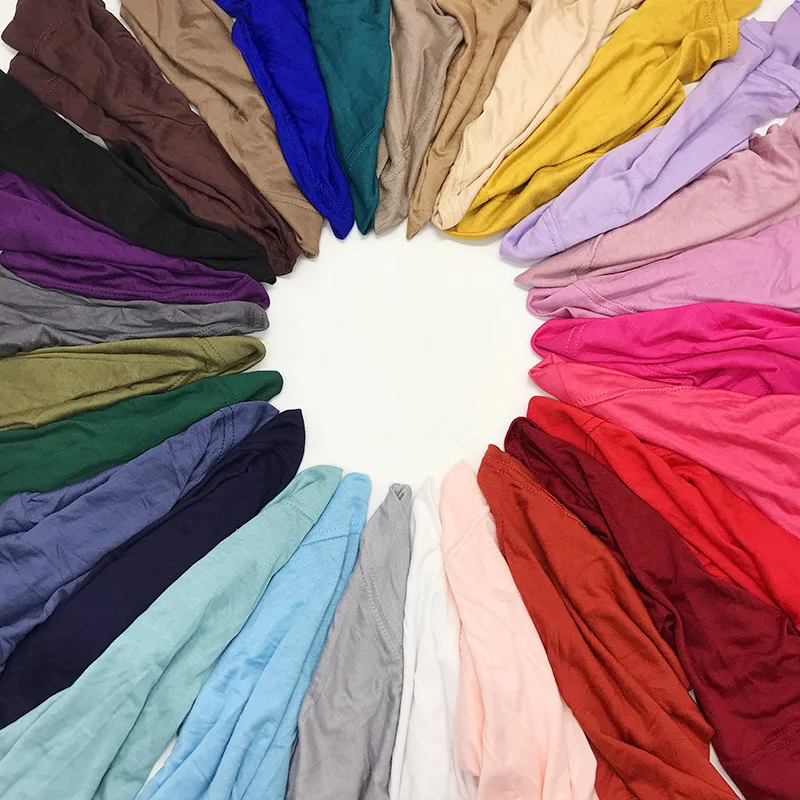 28 color short base tube cap modal cap Arabic scarf Muslim elastic cover solid cotton barrel cap
