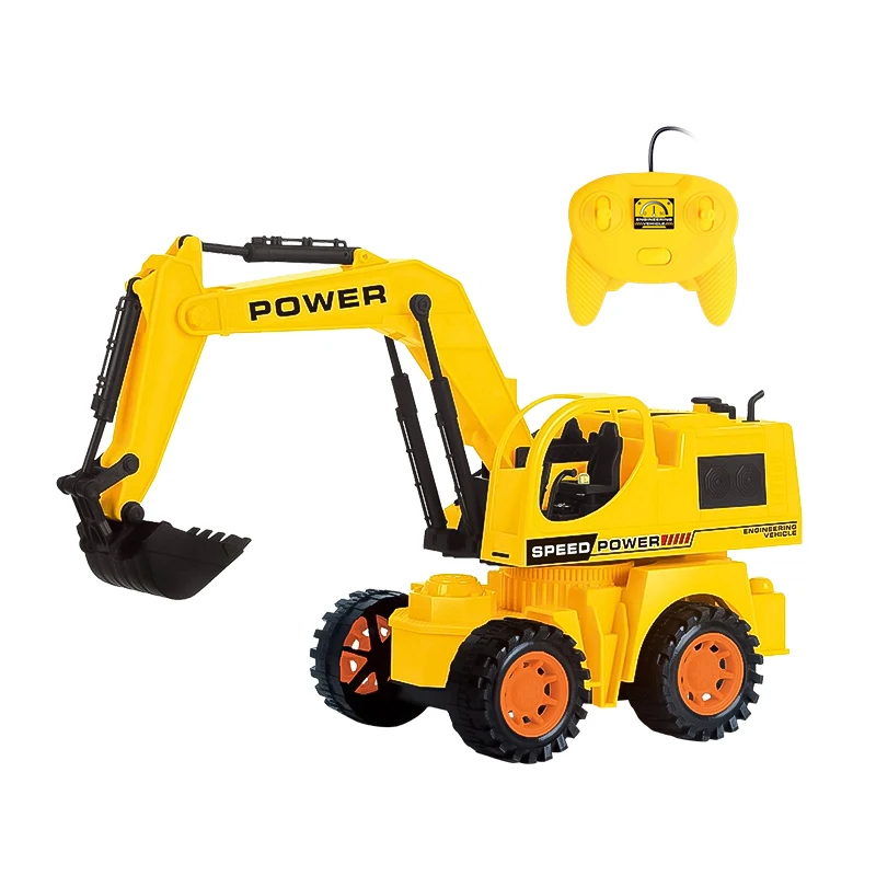 5 channel simulation models engineering vehicle kids toy with lighting RC excavator