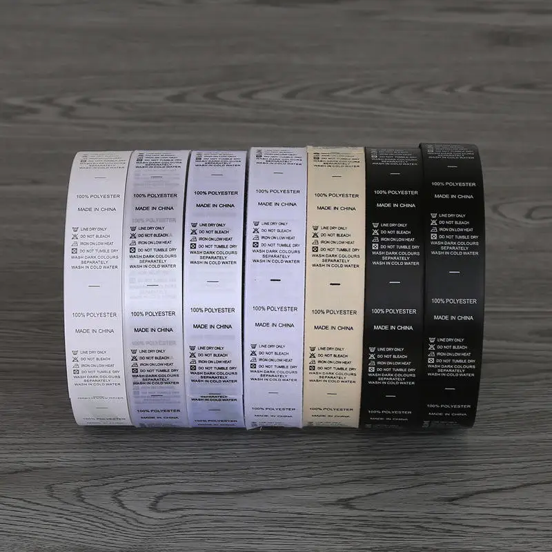 Custom Personalized Name Garment Labels Fabric Printing Logo Brand Clothing Garment Label