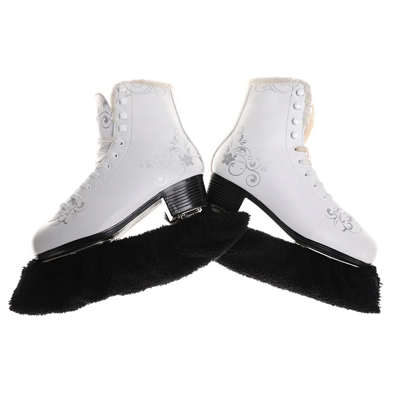 Wholesale high elastic velvet towel inner fabric ice skates stainless blade wear shoes covered