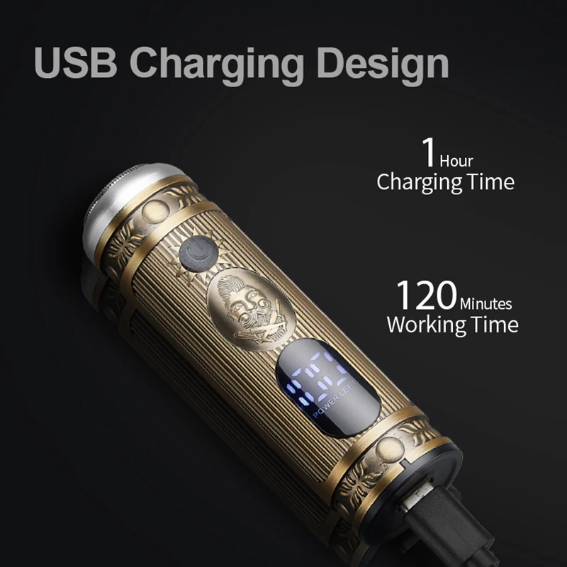 Professional electric Clipper USB Rechargeable stainless steel 2 in 1 Ear and Nose Hair Trimmer