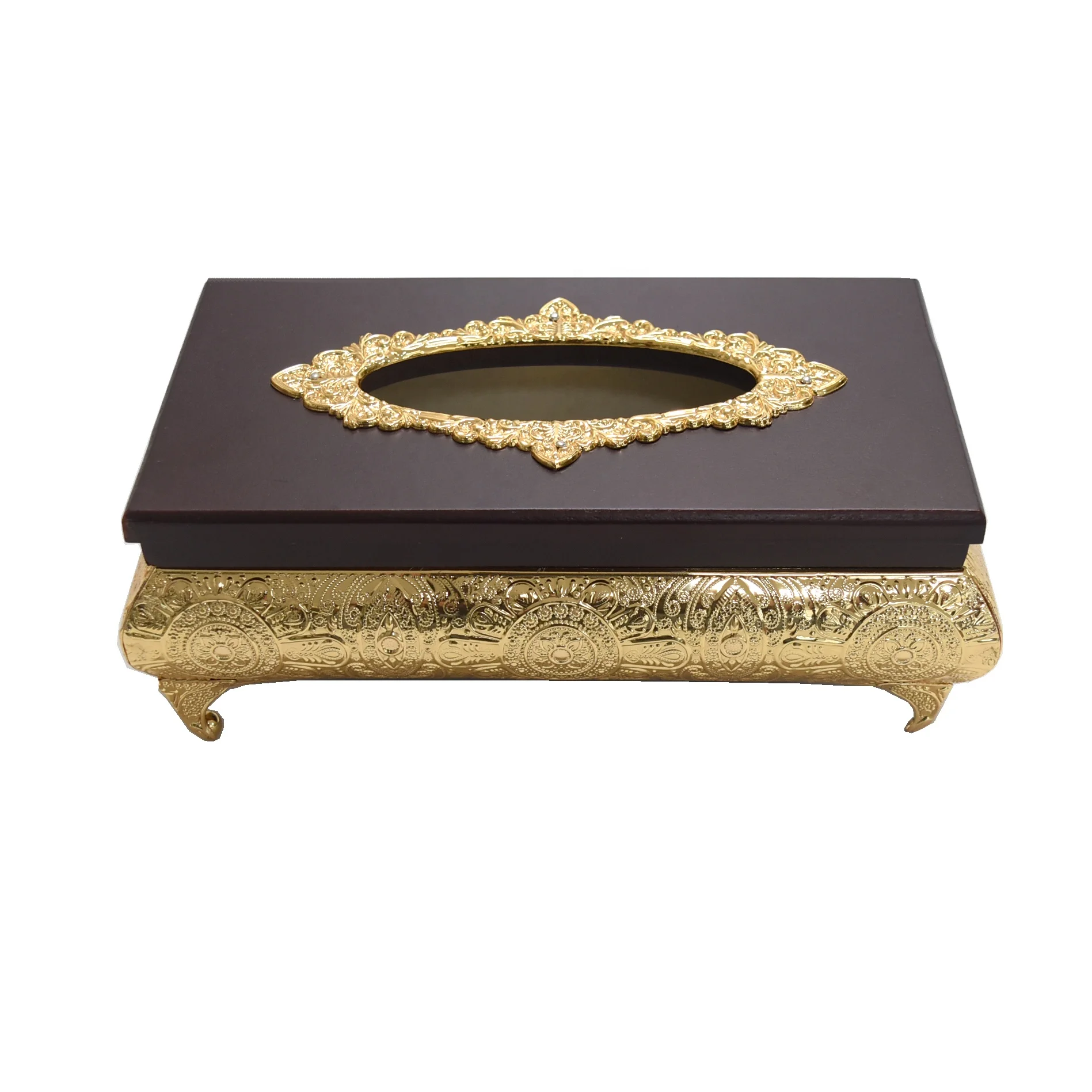 Tableware hotel home decoration red wooden facial napkin holder tissue box