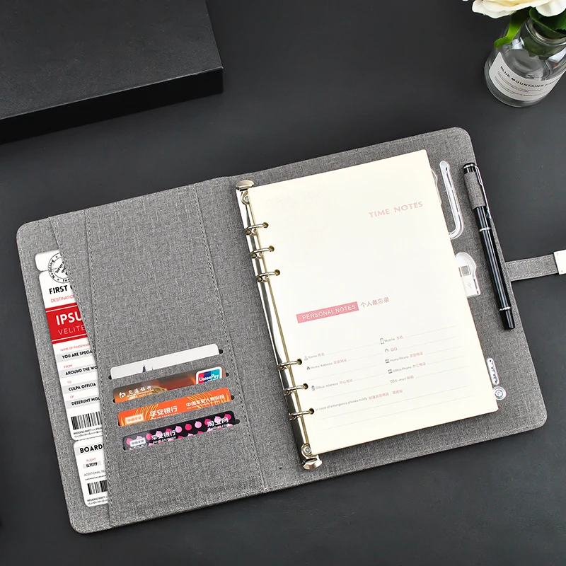 Dual-Purpose Wireless Charger Power Bank Notebook with Light-up Logo Promotional Charging Planner Business Gifts for Branding