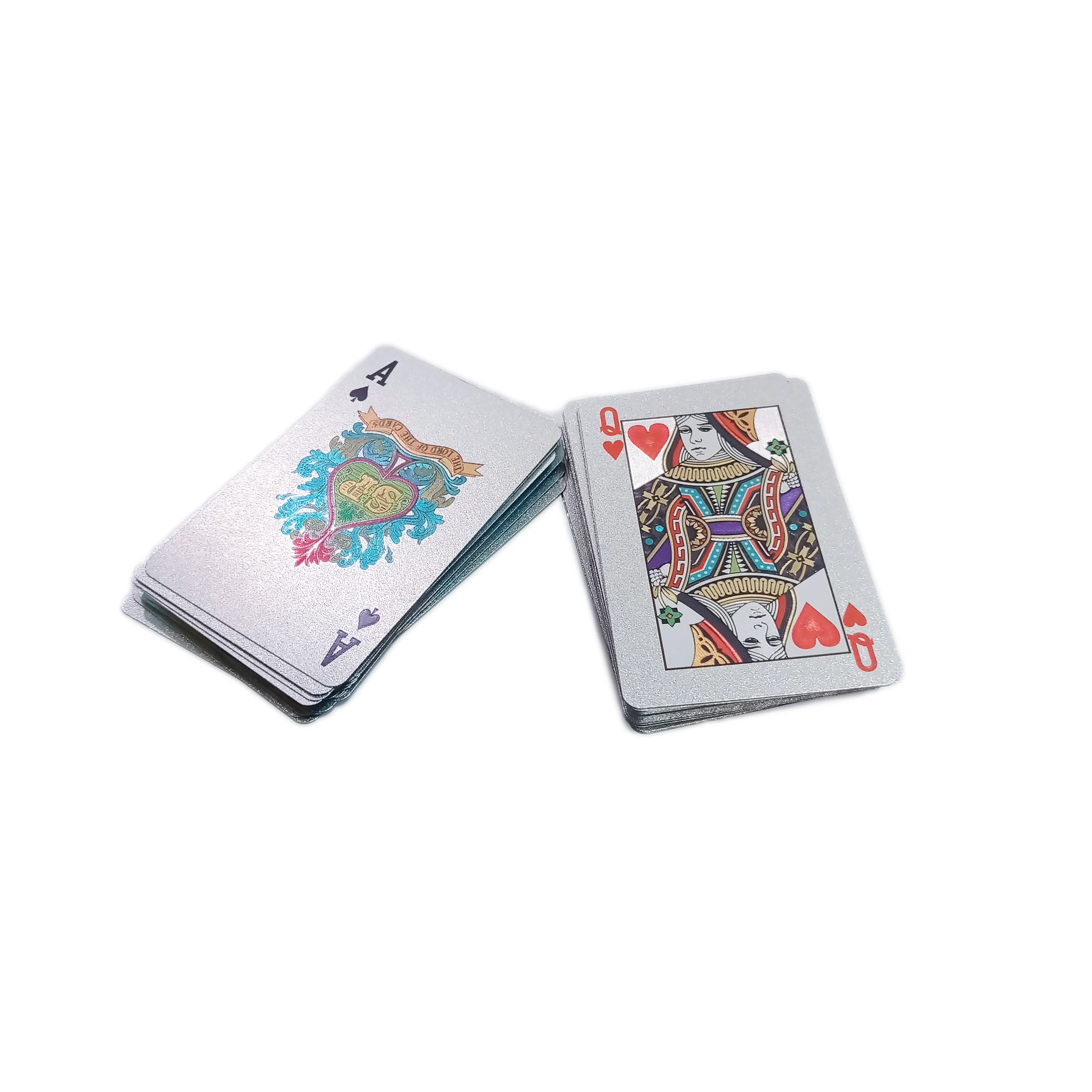 Custom size design logo pvc cards playing chips 100% PVC poker card deck plastic playing cards