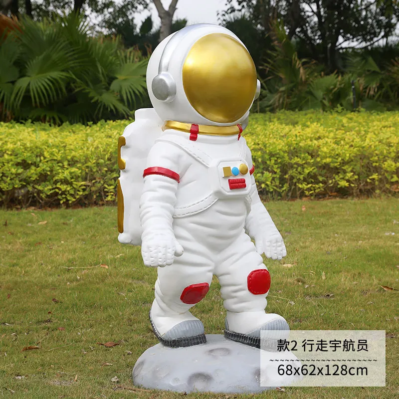 Life Size Fiberglass Astronaut Statue outdoor Astronaut Sculpture Modern Art Statue Astronaut Resin Crafts Custom resin