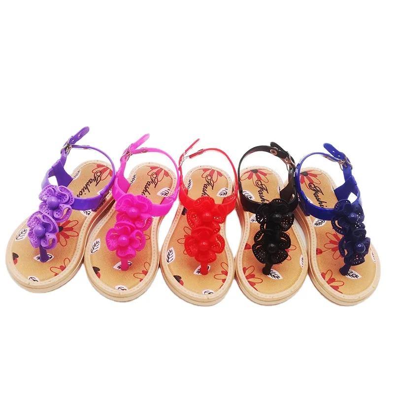 
The latest popular decorations Platform Comfortable little kids flower baby girl summer sandals 