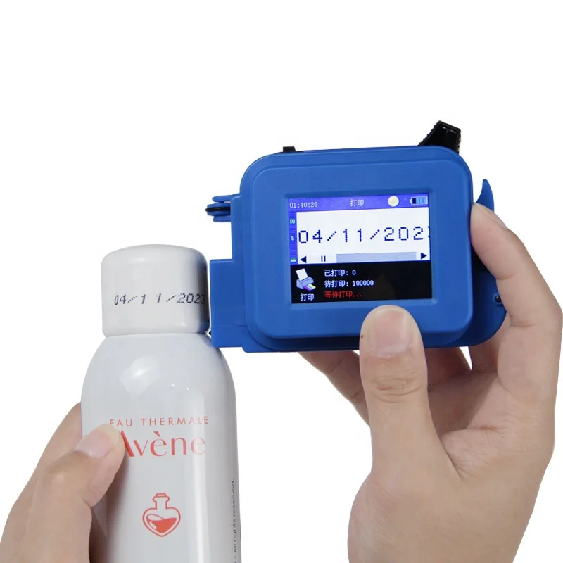 Quick Dry Ink Handheld Inkjet Printing Machine for Non Porous Metal Plastic QR Code Batch Marking