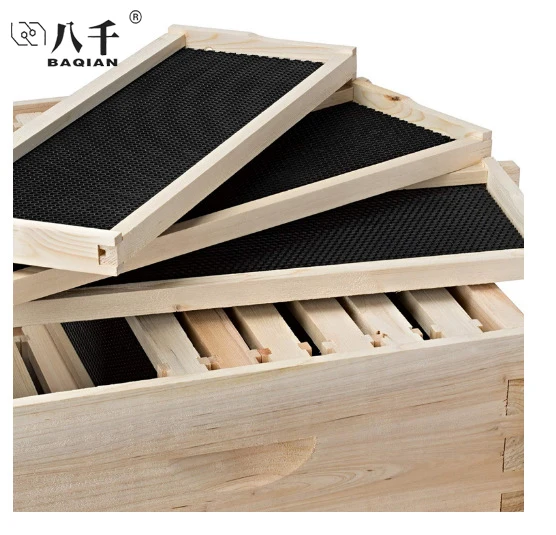 Factory Price Bee Hive Frames Plastic Beeswax Foundation Sheet Wood Bee Hive Box