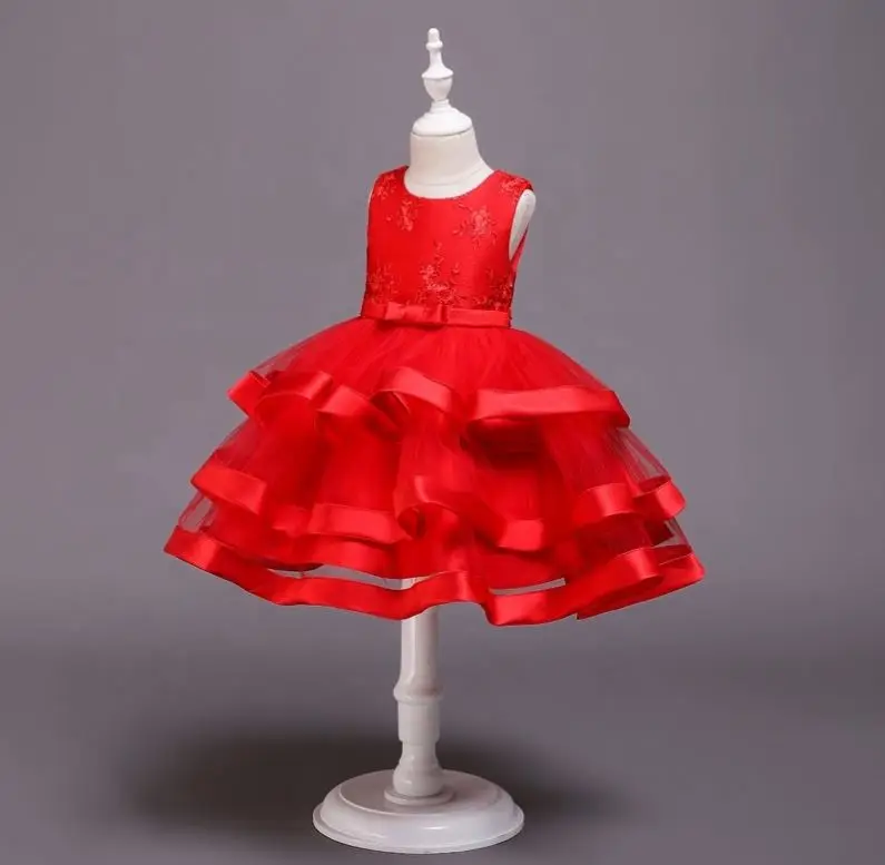 Girls with multiple hemlines Princess dress lace