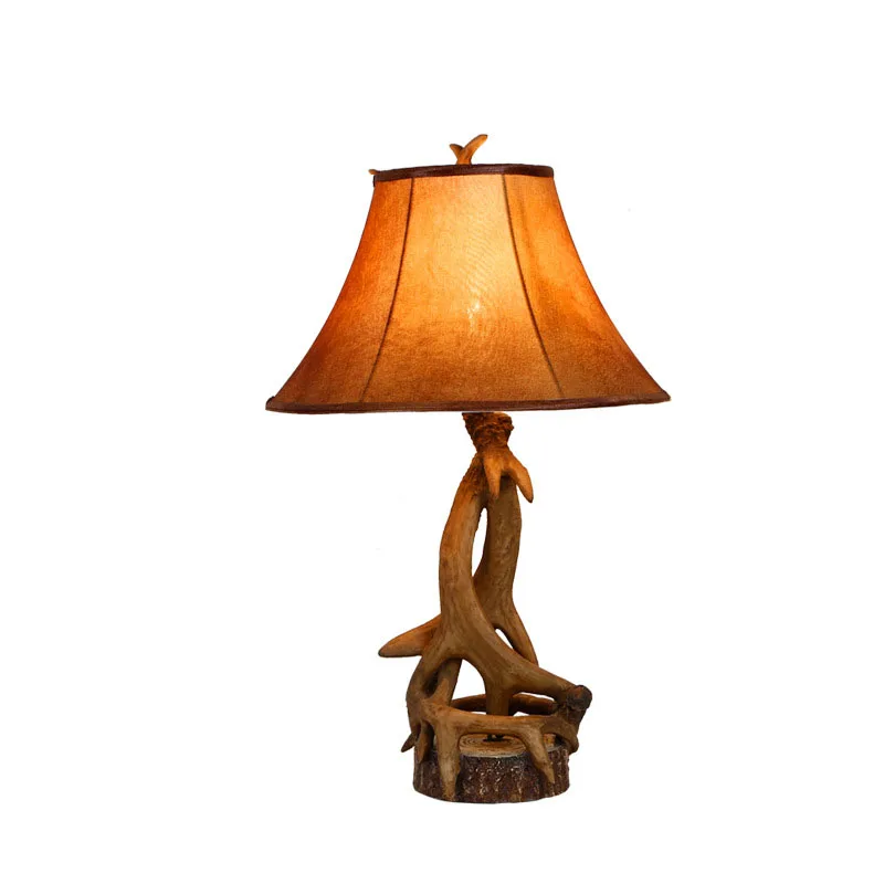 European style retro American style rural bedside lamp living room creative antler new invention modern table lamps