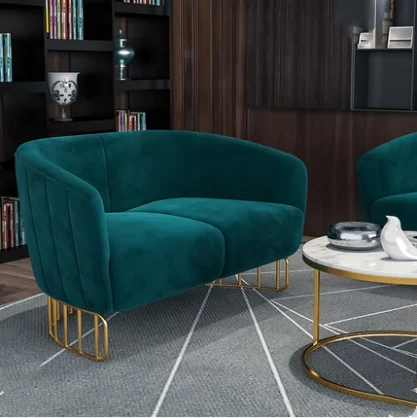 Morden leisure furniture polyester ropes weaving living room sofa set sectional seater velvet sofa